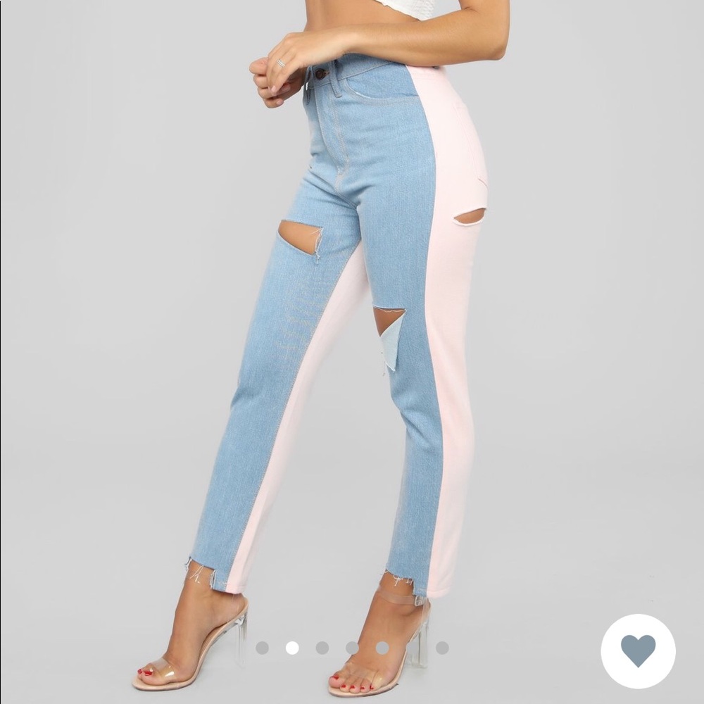 Fashion Nova Dual Color Jeans